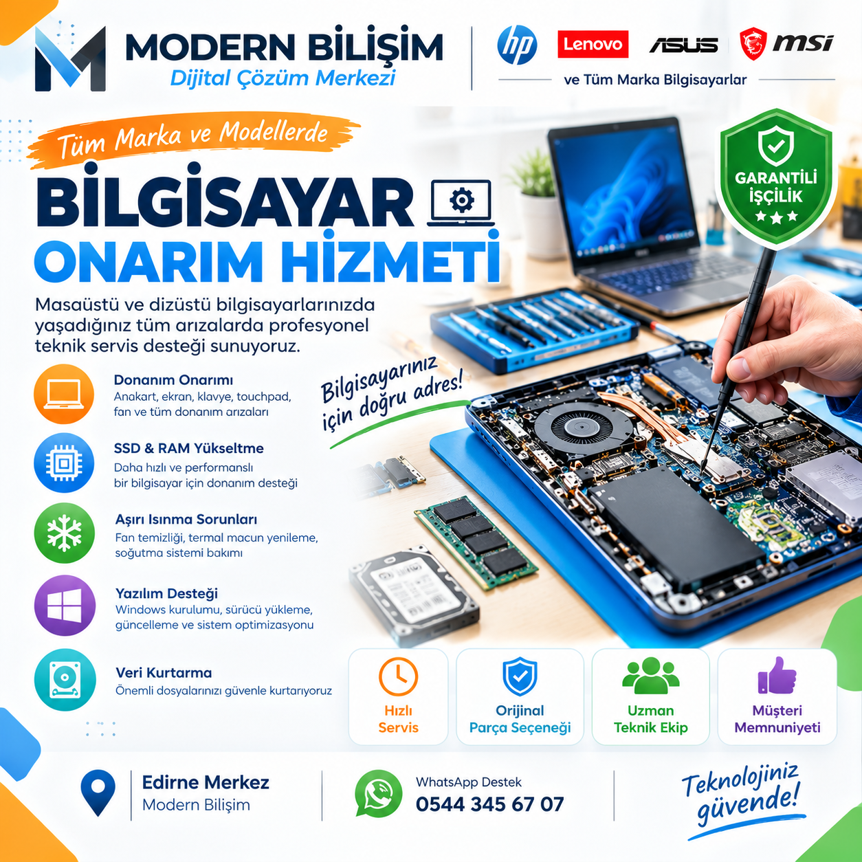 BİLGİSAYAR ONARIM HİZMETİ